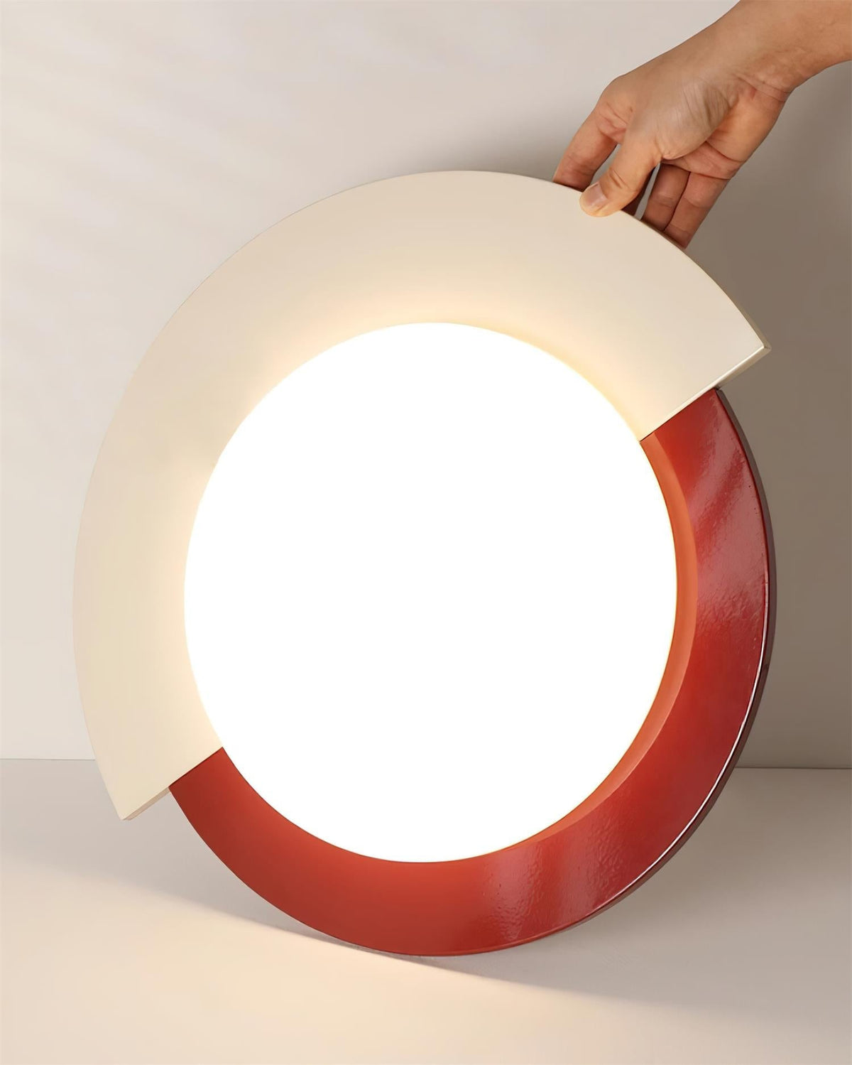 Toina Lumière de Plafond Bicolore Rouge Ivoire Minimaliste - Neutralighting