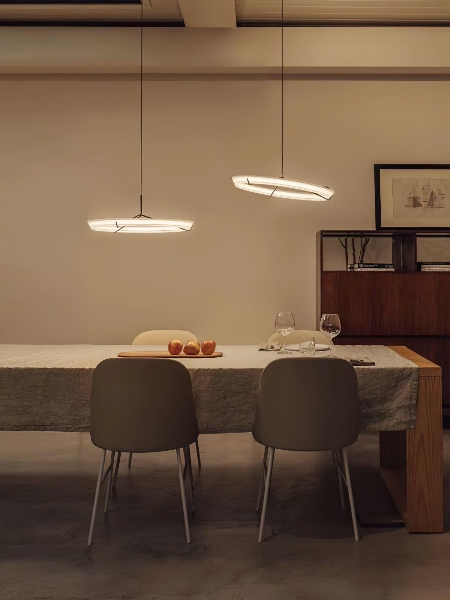 Vielle Lampe Suspendue Circulaire Élégante Moderne Ronde - Neutralighting