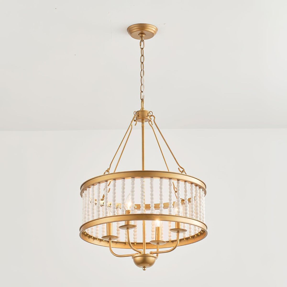 Ivsileth Lustre en Bois et Métal avec Perles Premium - Neutralighting