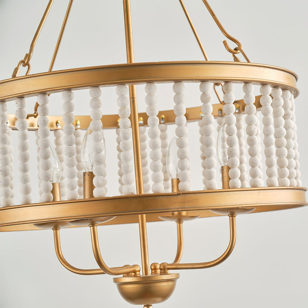 Ivsileth Lustre en Bois et Métal avec Perles Premium - Neutralighting