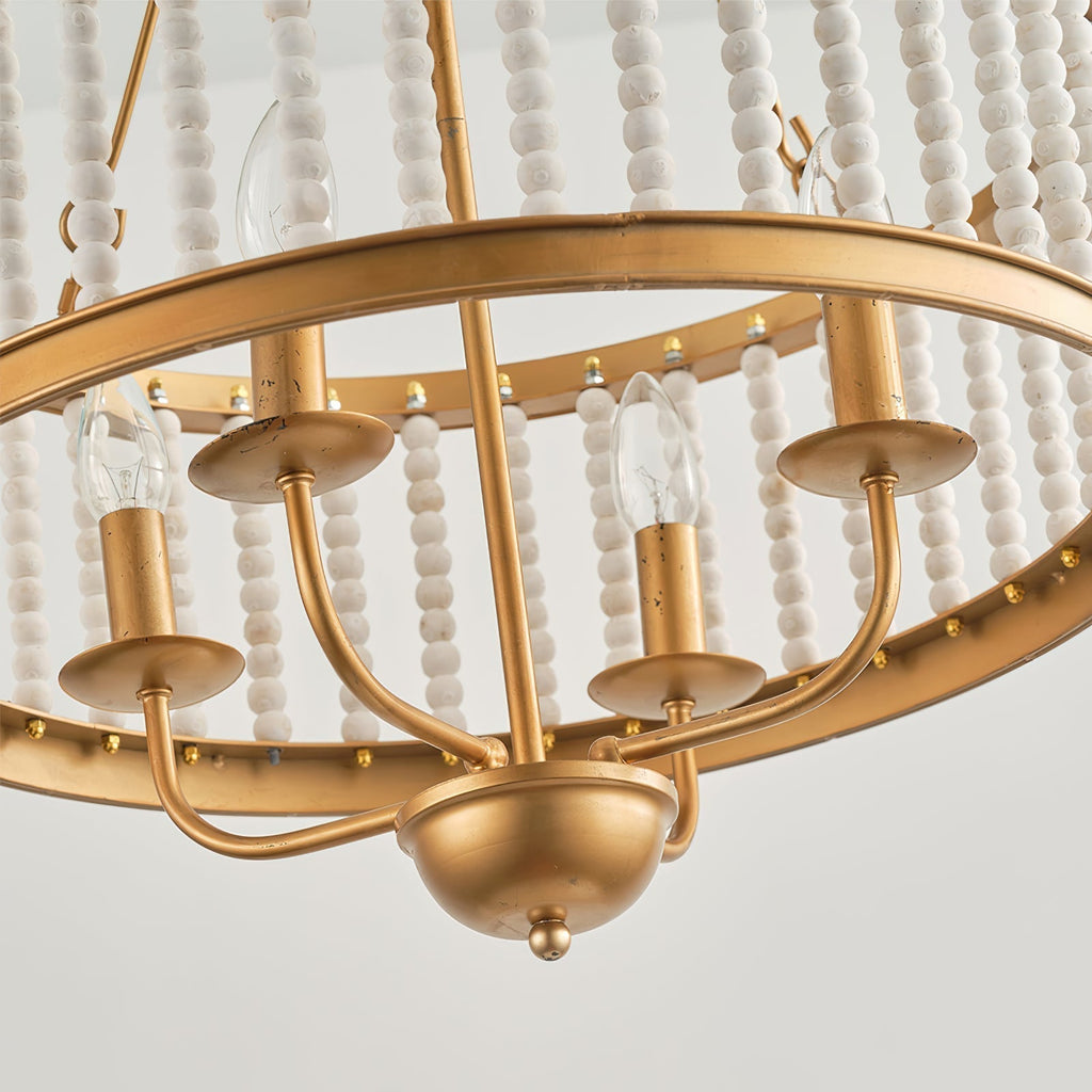 Ivsileth Lustre en Bois et Métal avec Perles Premium - Neutralighting