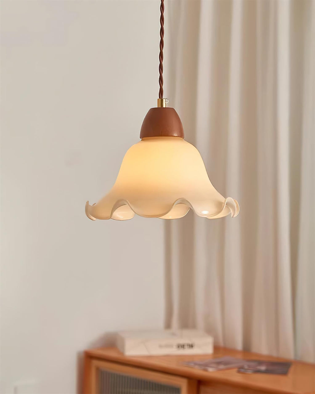 Glyna Lampe Suspendue en Verre Ondulé - Neutralighting
