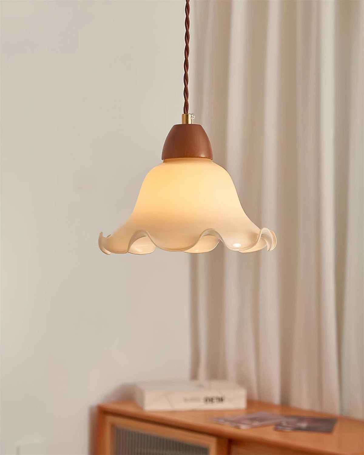 Glyna Lampe Suspendue en Verre Ondulé - Neutralighting