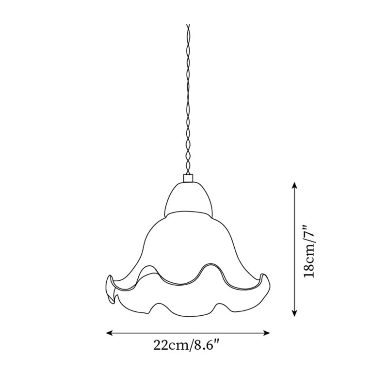 Glyna Lampe Suspendue en Verre Ondulé - Neutralighting