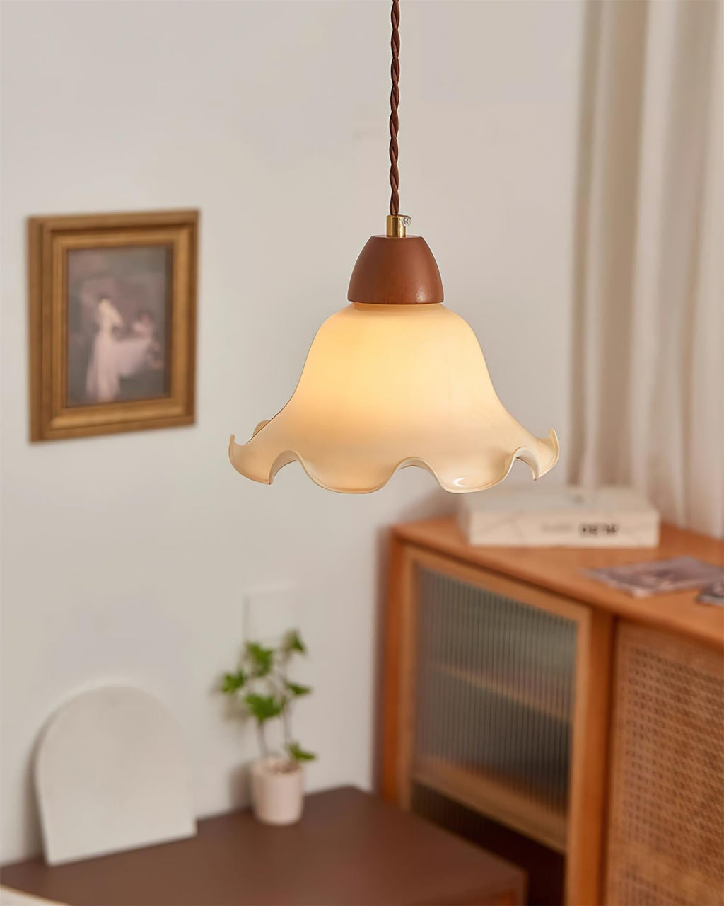 Glyna Lampe Suspendue en Verre Ondulé - Neutralighting