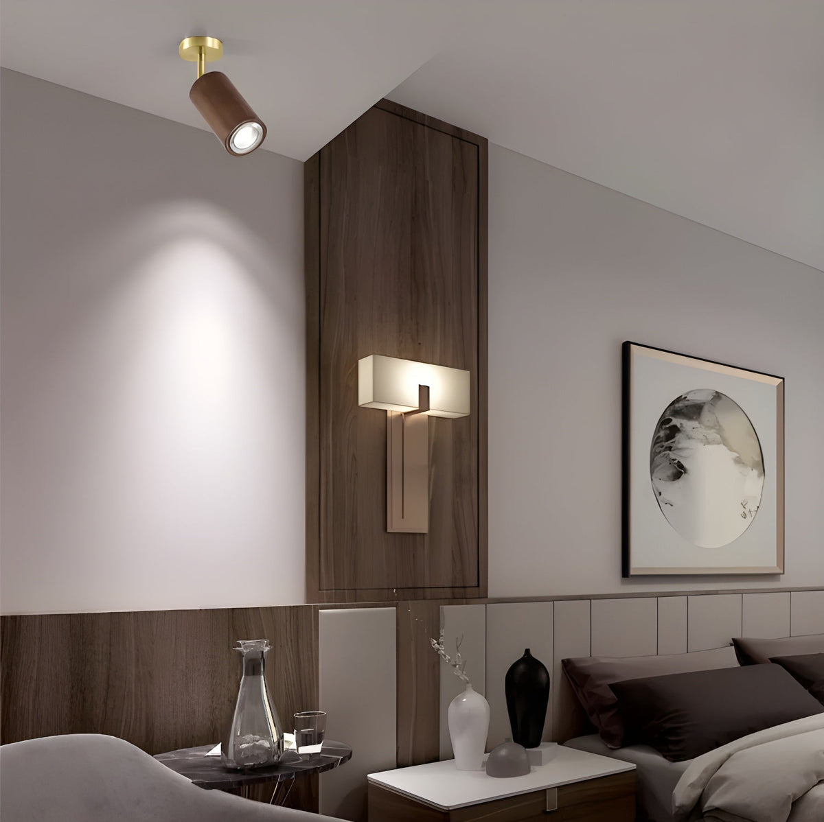 Usolila Lampe Plafonnier Moderne Minimaliste en Bois - Neutralighting