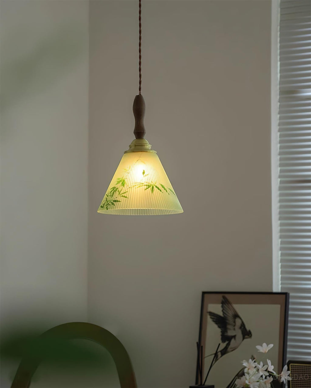 Royale Suspension Conique Botanique Verre - Neutralighting