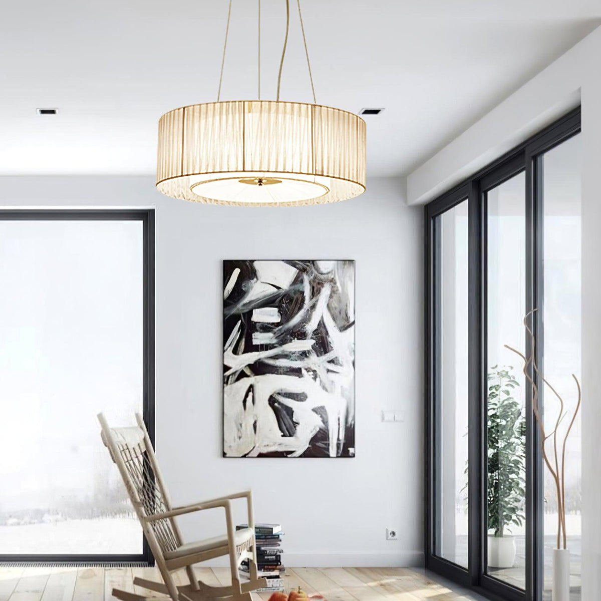 Leo Lampe Pendante Moderne en Tissu - Neutralighting