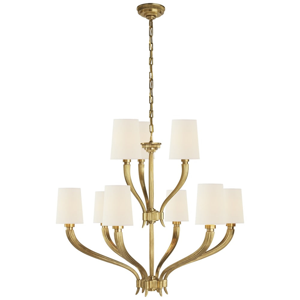 Olnoran Lustre Industriel Vintage Canne de Rivière Tissu - Neutralighting