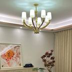 Olnoran Lustre Industriel Vintage Canne de Rivière Tissu - Neutralighting