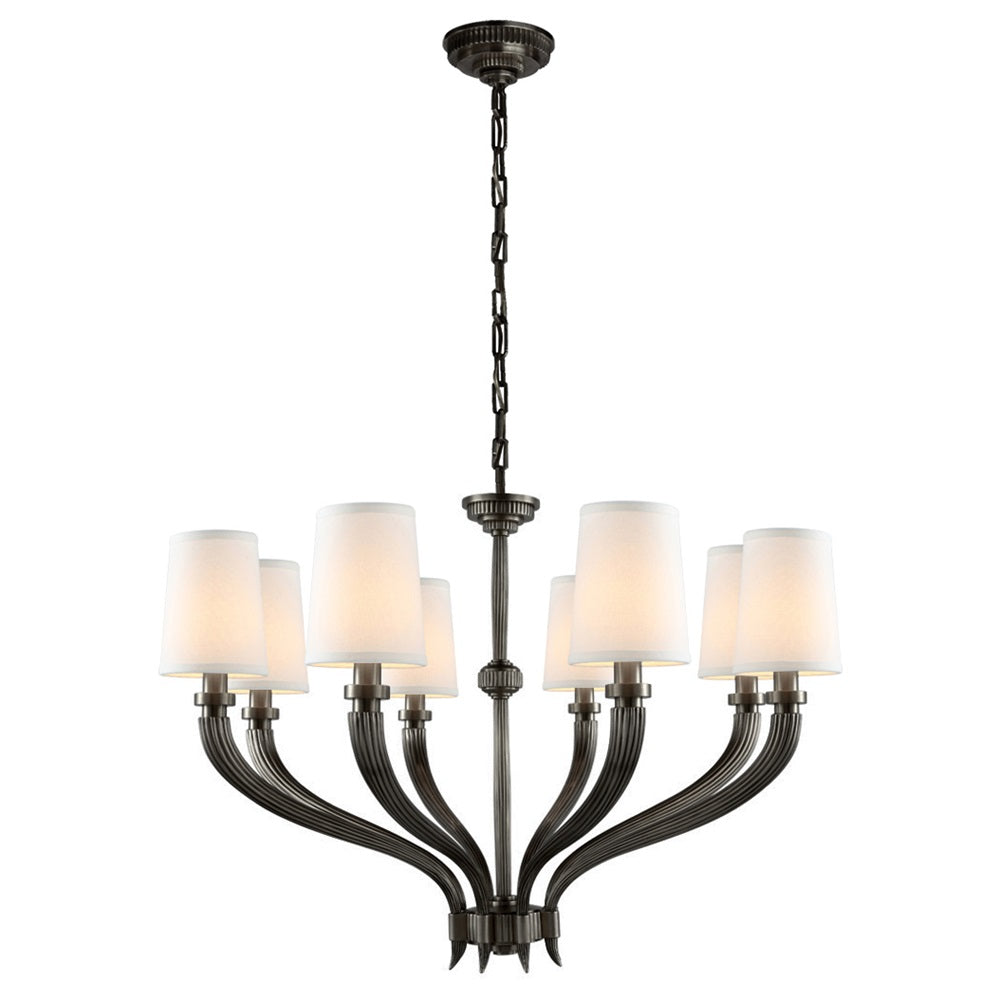 Olnoran Lustre Industriel Vintage Canne de Rivière Tissu - Neutralighting