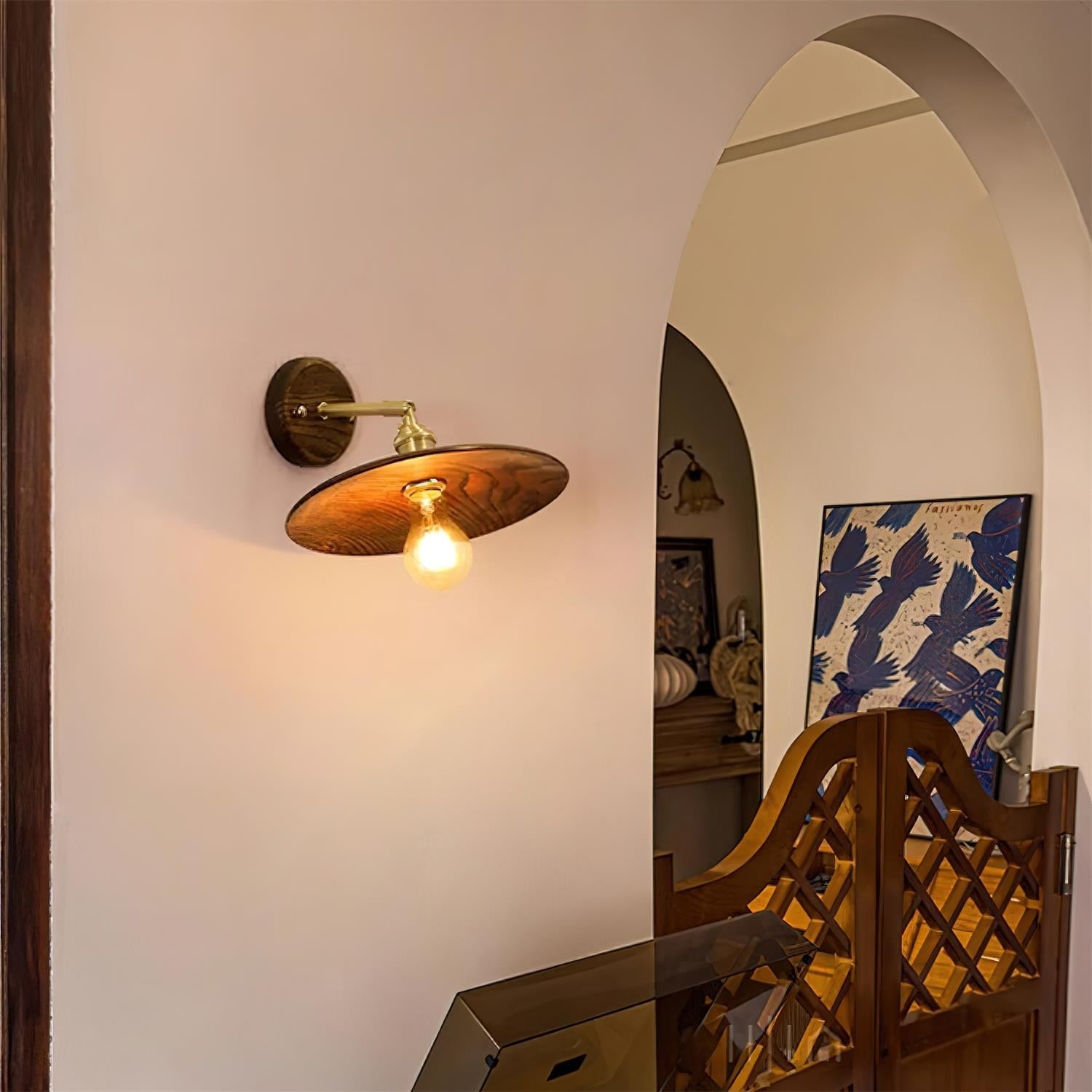 Runia Applique Murale Rotative en Bois - Neutralighting