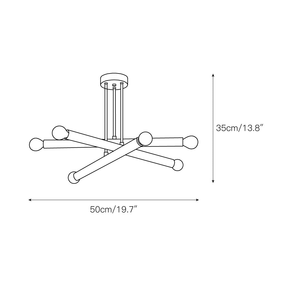 Erliren Lustre Métallique Moderne Minimaliste - Neutralighting