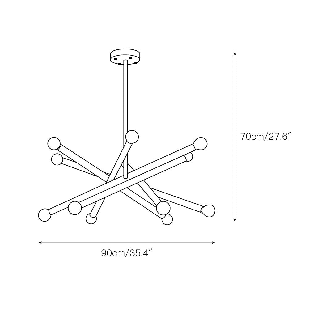 Erliren Lustre Métallique Moderne Minimaliste - Neutralighting