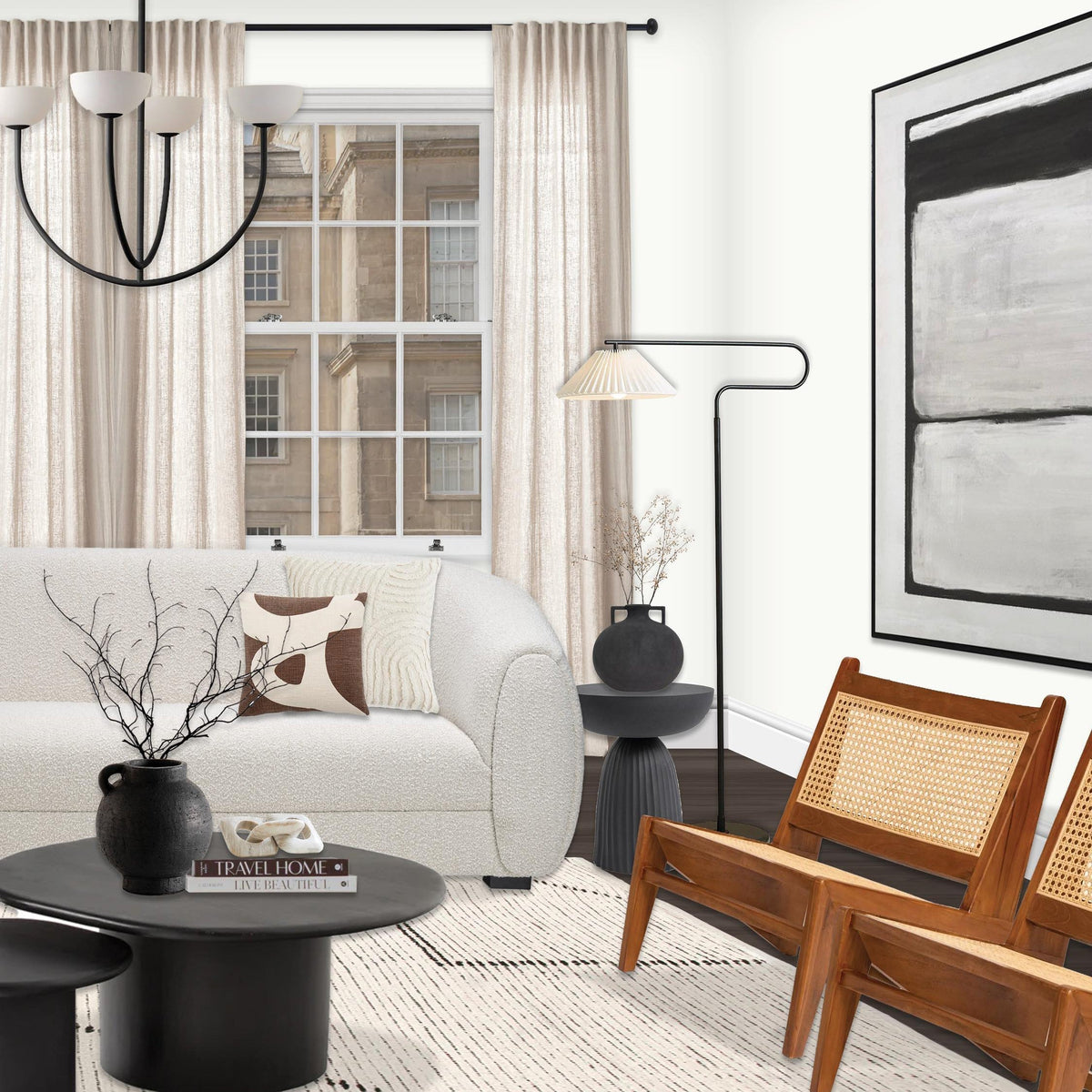 Sytala Lustre en Métal et Céramique Moderne Minimaliste - Neutralighting