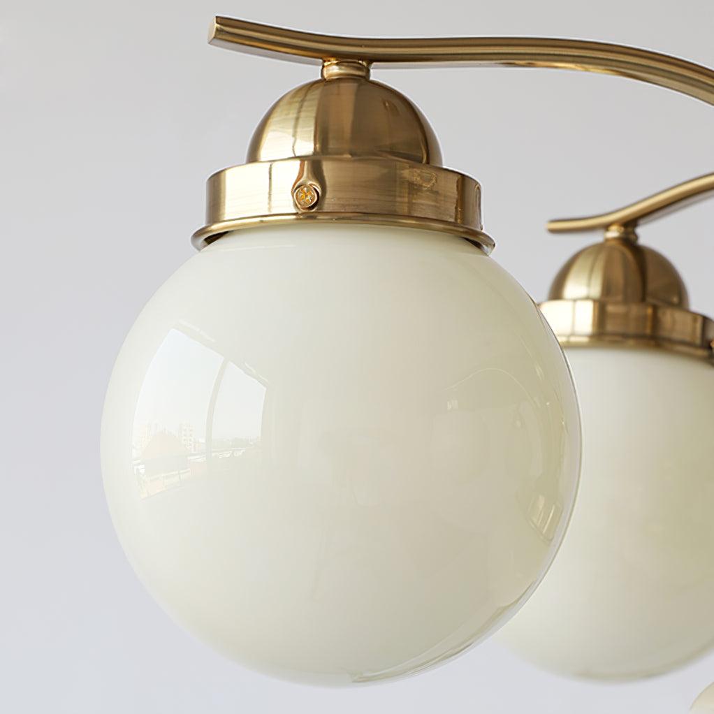Lustra Chandelier Rétro Chic Globe en Verre Blanc - Neutralighting