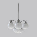 Lustra Chandelier Rétro Chic Globe en Verre Blanc - Neutralighting