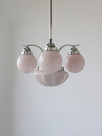 Lustra Chandelier Rétro Chic Globe en Verre Blanc - Neutralighting