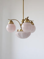 Lustra Chandelier Rétro Chic Globe en Verre Blanc - Neutralighting