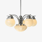 Lustra Chandelier Rétro Chic Globe en Verre Blanc - Neutralighting