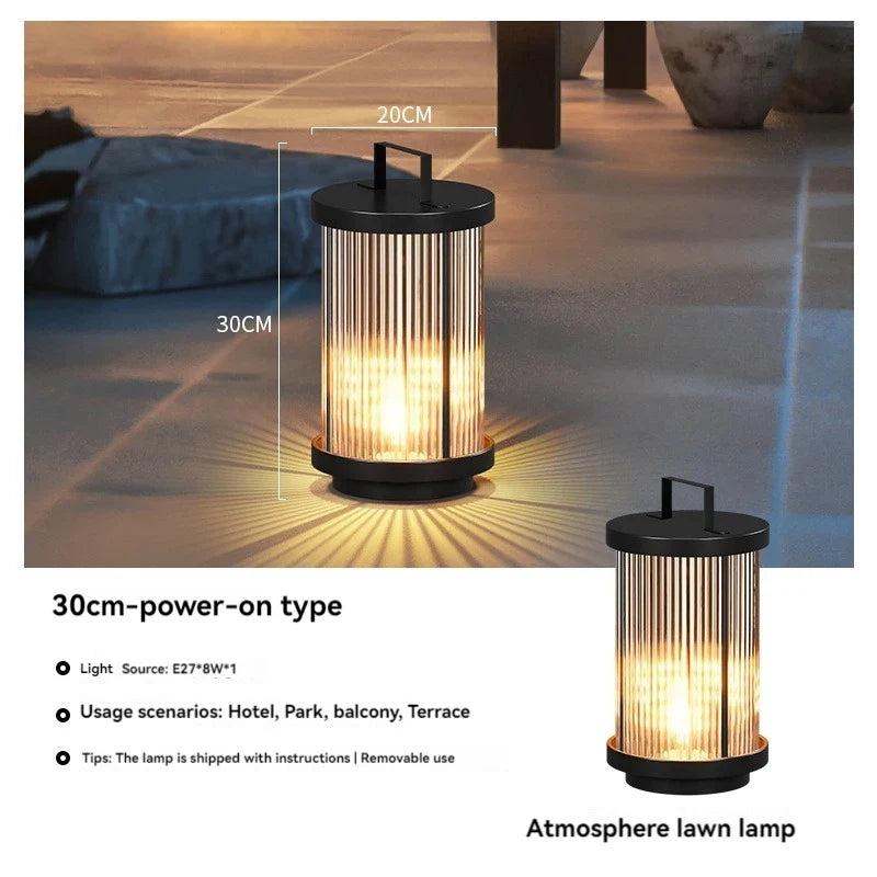 Lampadaire solaire extérieur étanche en verre pour jardin – Lioris Rivage