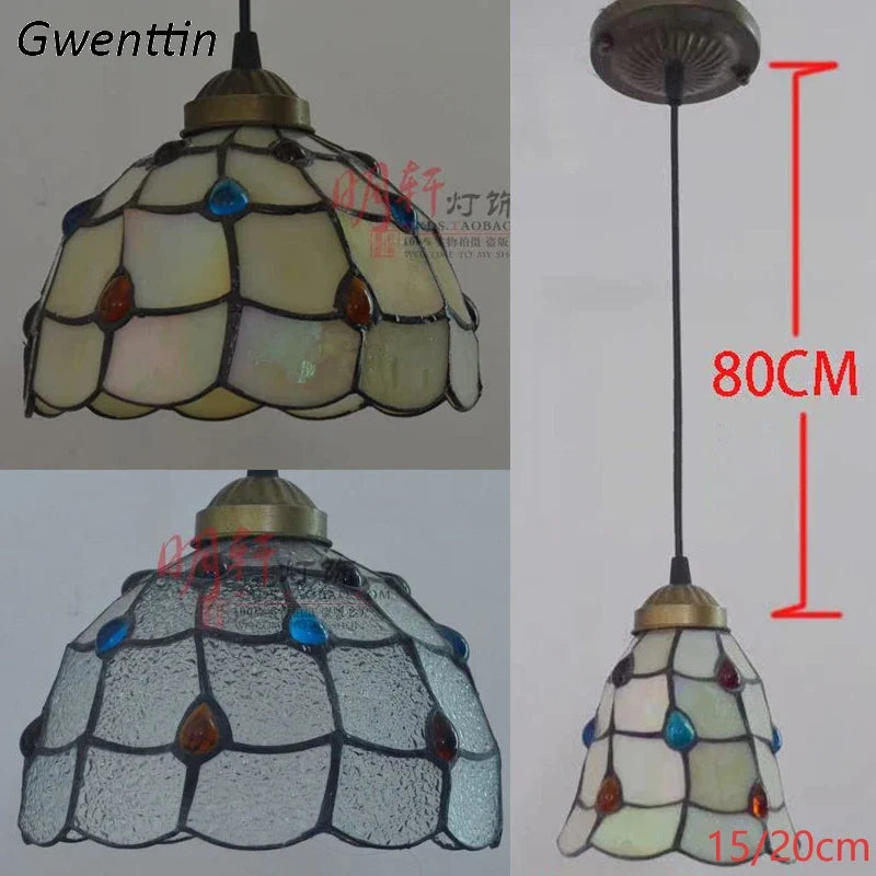 Suspension tiffany vitrail pteris luminaire décoratif pour intérieur Adrien Respire en Verre - Le Charme du Verre dans le Décor