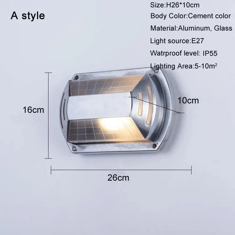 Applique murale — LED rétro imperméable en aluminium idéale pour extérieur et intérieur