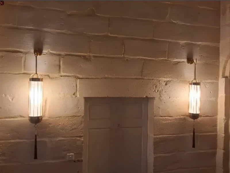 Applique murale — De luxe en lin pour éclairage intérieur élégant