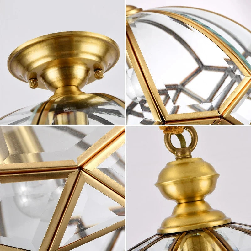 Plafonnier en cuivre style américain moderne pour intérieur créatif et simple Auguste Rondeau - Reflets Chaleureux & Décor Raffiné