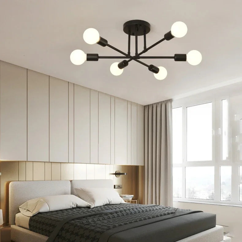 Plafonnier Moderne Créatif LED Lustre Spoutnik Lumière Semi-intégré Nordique Décor À La Maison Luminaires pour Chambre Salon Élias Mirage - Simplicité du Design & Décor Raffiné