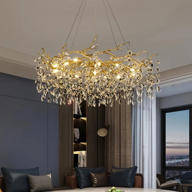 Lustre — En cristal de luxe pour décoration intérieure élégante