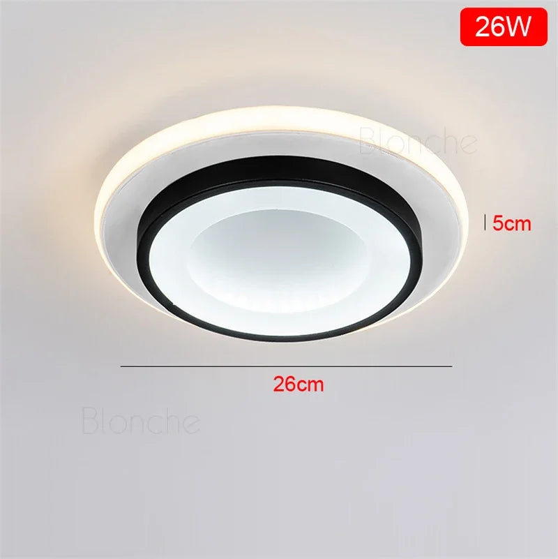 Plafonnier moderne à leds design rond ou carré pour décoration intérieure Léna Quintette - Courbes Douces & Décor Équilibré