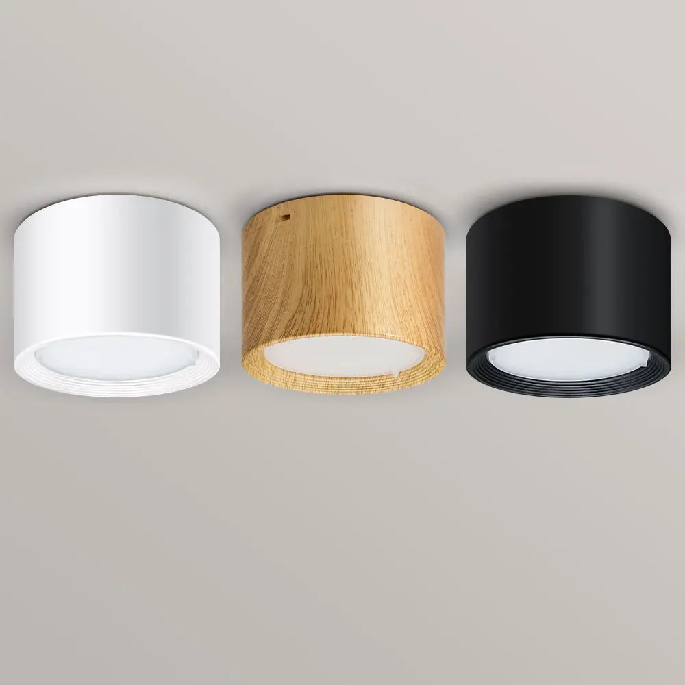 Plafonnier Mini LED Dimmable Grain de bois Surface monté Downlight maison chambre décor Spot pour salon 220V 110V Dorian Dessin - Une Touche Élégante dans le Décor