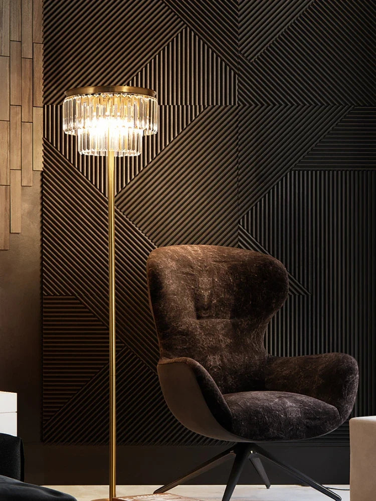lampe de bureau en cristal de cuivre design moderne luxe