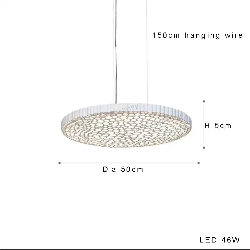 Plafonnier led minimaliste en nid d'abeille créatif et élégant Armand Horizon - Une Présence Sobre et Élégante