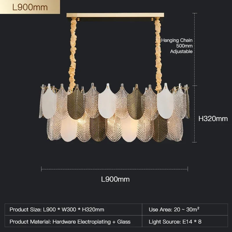 Lustre — Luxe postmoderne LED lustre éclairage E14 salon Villa hall grands lustres décoration de la maison en verre longue lampe suspendue