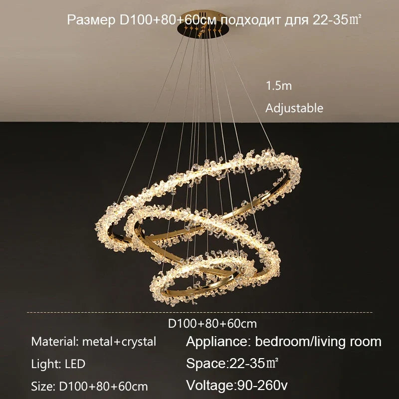 Suspension — Moderne en cristal de luxe suspension décorative