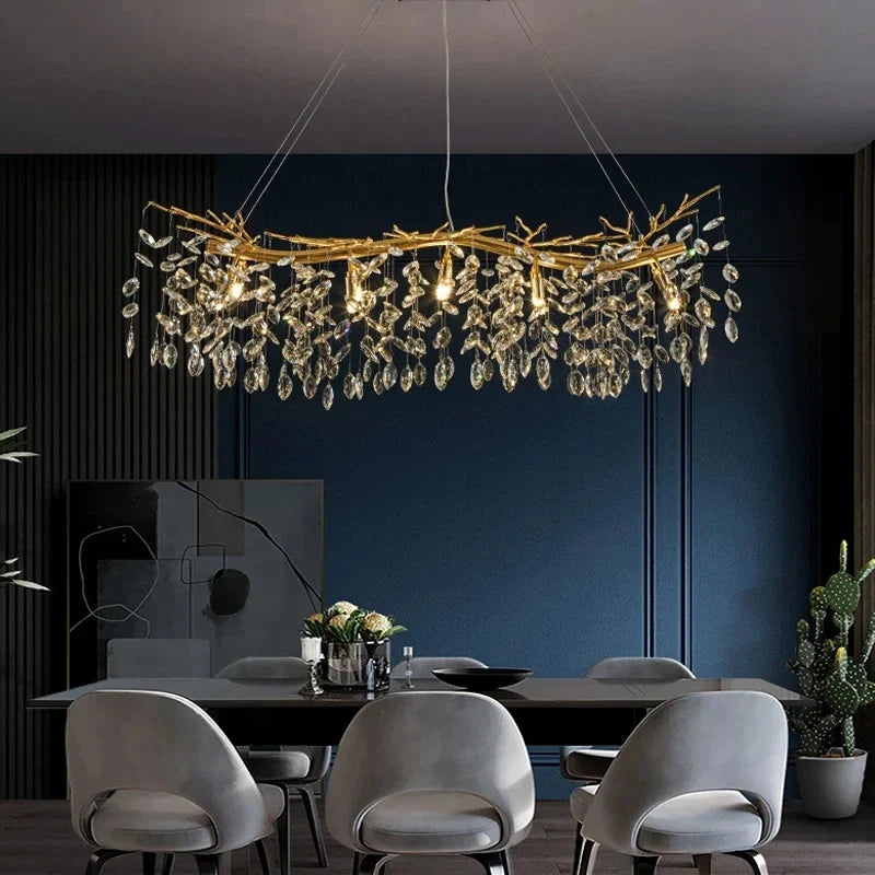 Lustre — En cristal de luxe pour décoration intérieure élégante
