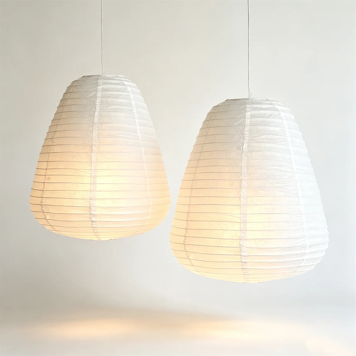 Abat-jour en papier de riz en forme de vase, style japandi, lot de 2 – Vasélia