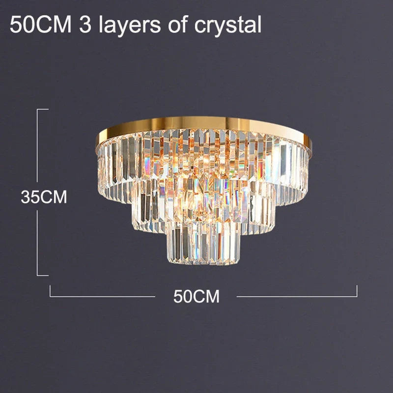 Lustre — En cristal luxe pour décoration intérieure et éclairage élégant