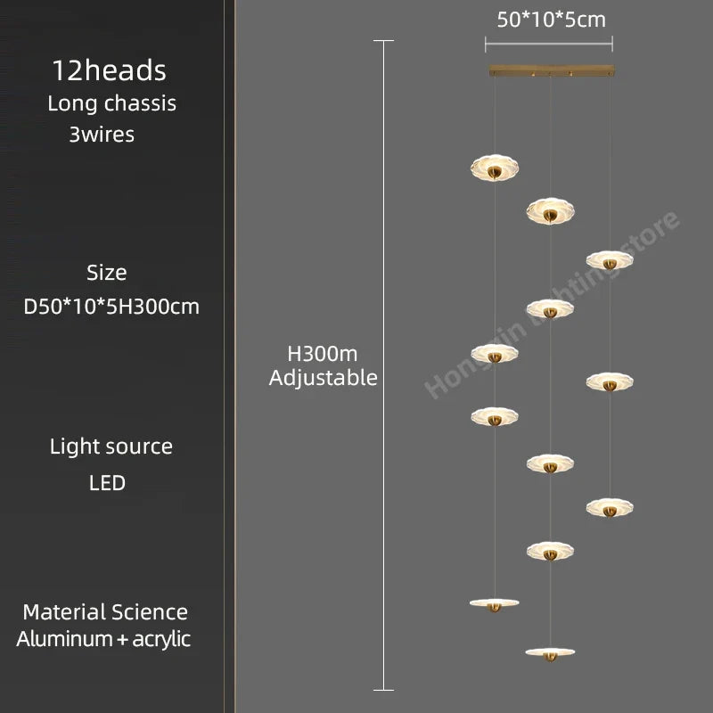Lustre — Moderne à LED pour éclairage intérieur élégant