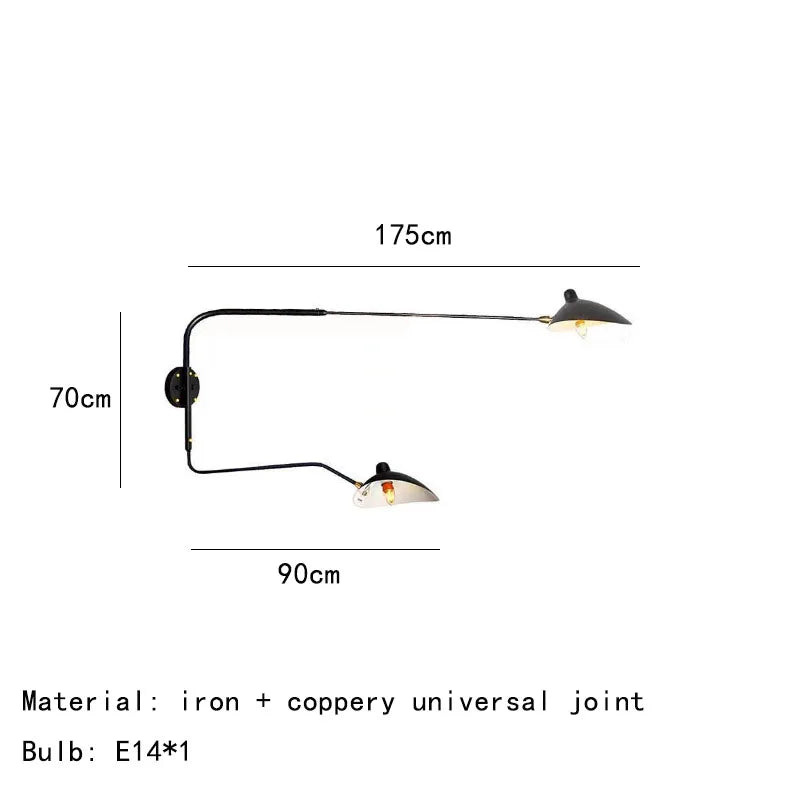 Applique murale — Design moderne rotative pour décoration intérieure