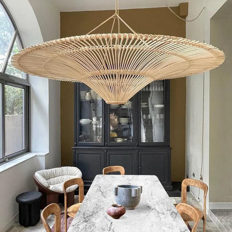 Lustre — Nordique en rotin parapluie moderne