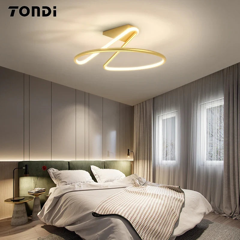 Plafonnier — TONDI moderne minimaliste LED lustre pour couloir allée chambre salon plafonnier luminaires