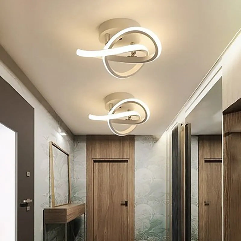 Plafonnier LED minimaliste arrondi Léontine Perspective - Lignes Épurées & Atmosphère Sereine