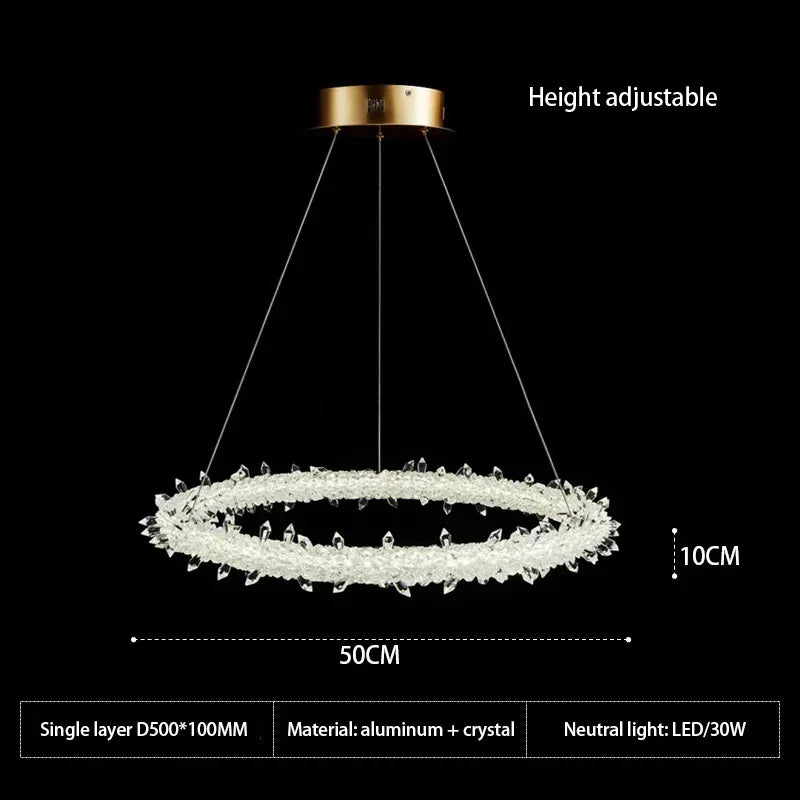 Lustre — Moderne en cristal design pour décoration intérieure élégante