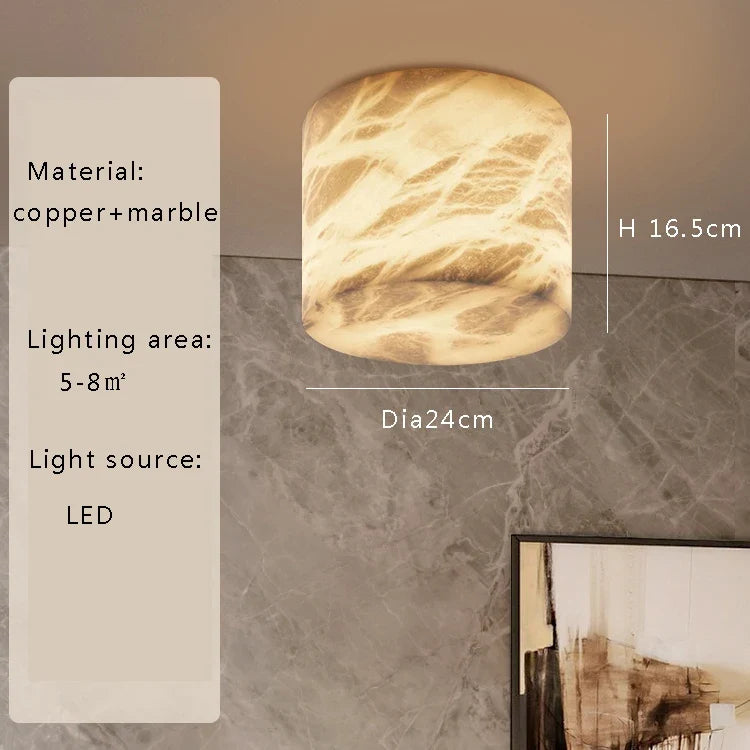 Plafonnier — Petit plafonnier LED en marbre espagnol