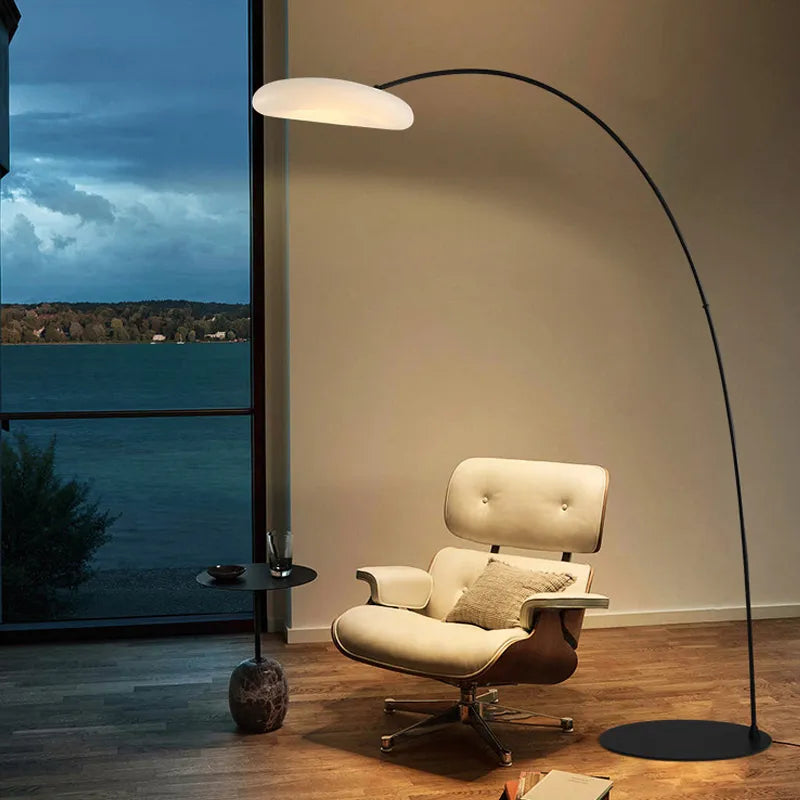 Lampadaire — OUFULA pêche lampadaire nordique moderne famille salon à côté du canapé créatif nuage LED décoratif lampe sur pied