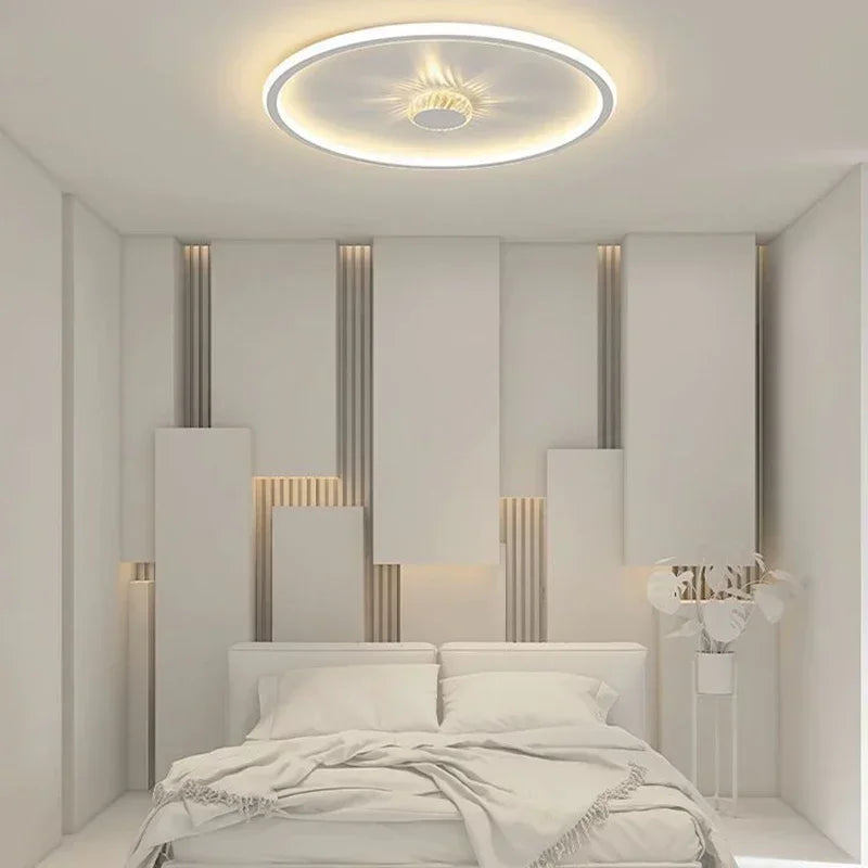 Plafonnier led moderne pour décoration intérieure élégante et lumineuse Évrard Clarté - Une Note Actuelle dans le Décor