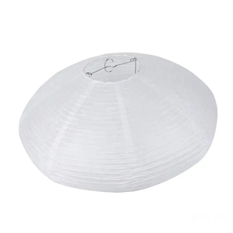Abat-jour ovale pliable en papier blanc de style chinois – Ovallis